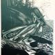 woodcut, Haida Gwaii series, 